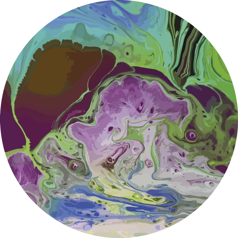 Wervelende kleurpatronen vinyl tapijt met textuur - TenStickers