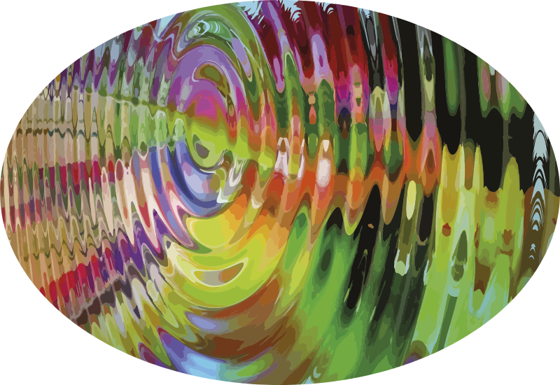 Kleurrijk rimpelpatroon vinyl tapijt andere textuur - TenStickers