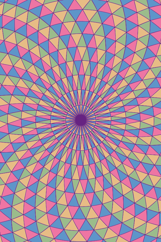 Kleurrijke driehoekige wervelingen vinyl tapijt geometrisch - TenStickers