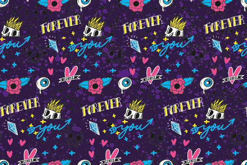 Vinyl tapijt tiener forever jouw ontwerp - TenStickers