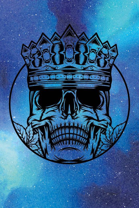 Koninklijke schedelkunst vinyl tapijt met textuur - TenStickers