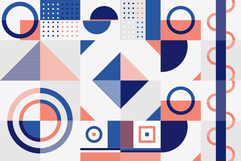 Moderne vormen vinyl tapijt geometrisch - TenStickers