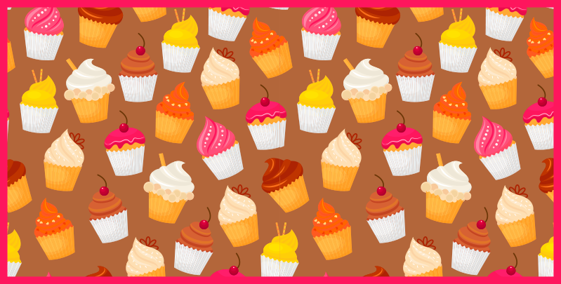 Cupcake genot vinyl vloerkleed keuken - TenStickers