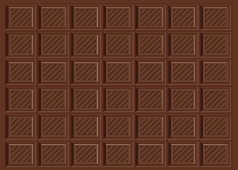 Chocolade vierkant motief vinyl vloerkleed keuken - TenStickers