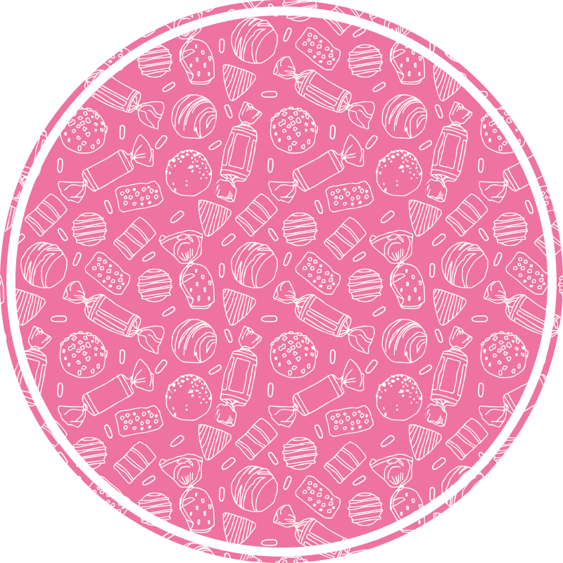 Caddy roze patroon vinyl tapijt voor meer kinderen - TenStickers