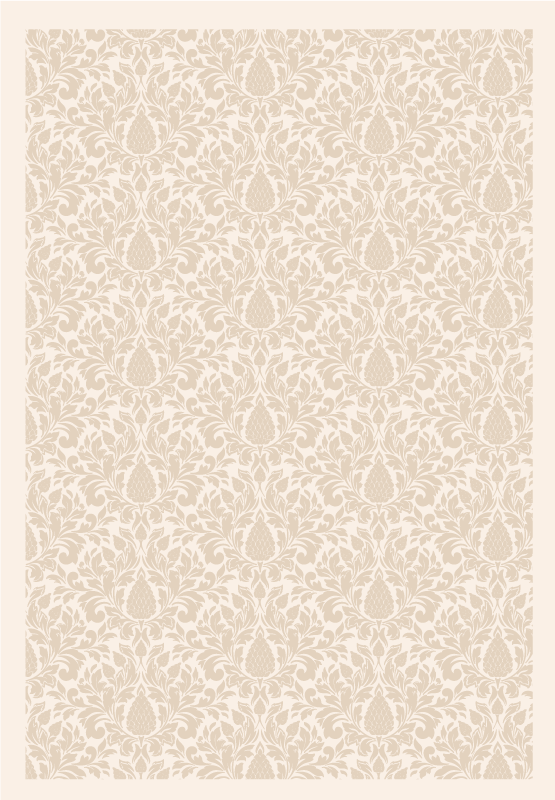 Elegant bloemenmotief vinyl tapijt natuur - TenStickers