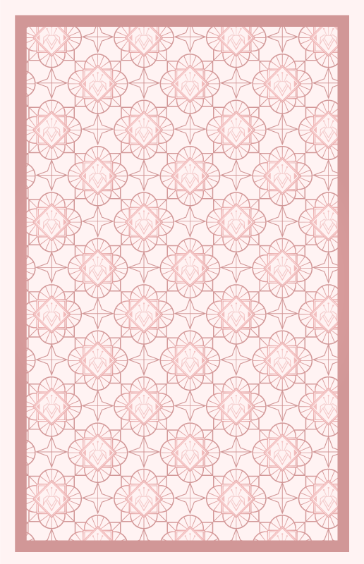 Bloemige geometrie vinyl tapijt baby - TenStickers