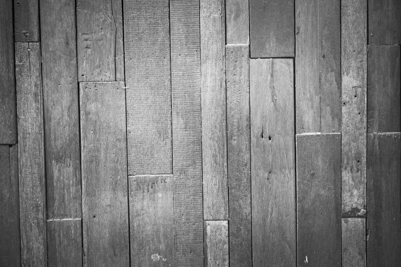 Moderne grijze afwerking vinyl tapijt met houtstructuur - TenStickers