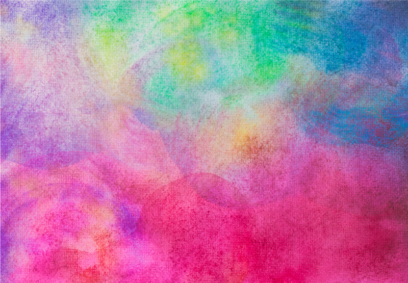 Kleurrijk aquareleffect vinyl tapijt slaapkamer - TenStickers