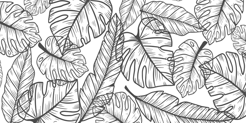 Bladerig jungle thema vinyl tapijt baby - TenStickers