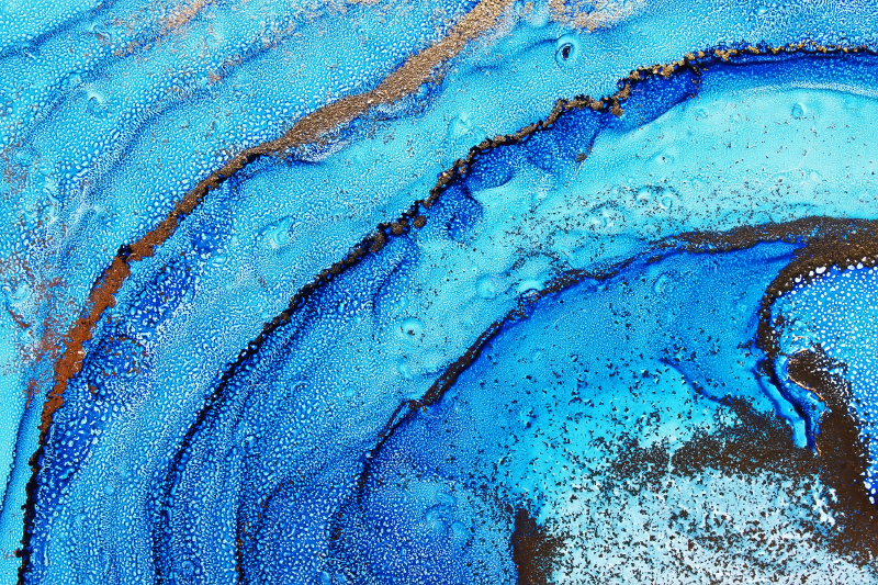 Oceaan golfmotief marmeren vinyl tapijt - TenStickers