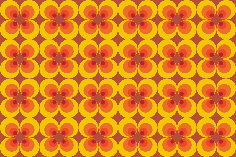 Bloemvormen vinyl tapijt tegels - TenStickers