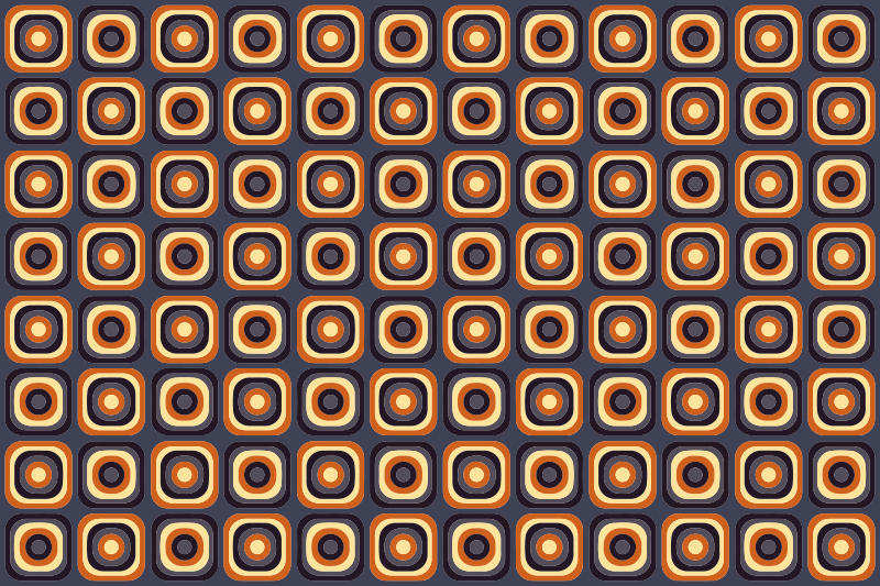 Retro cirkelpatroon vinyl tapijt woonkamer - TenStickers