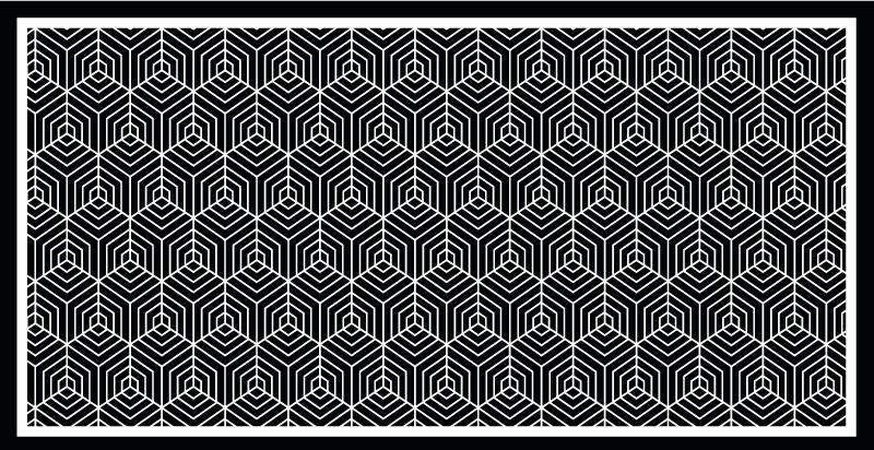 Hexagonconfiguratie vinyl tapijt geometrisch - TenStickers