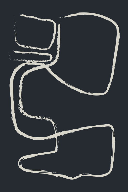 Abstracte lijnpatronen vinyl tapijt minimalistisch - TenStickers