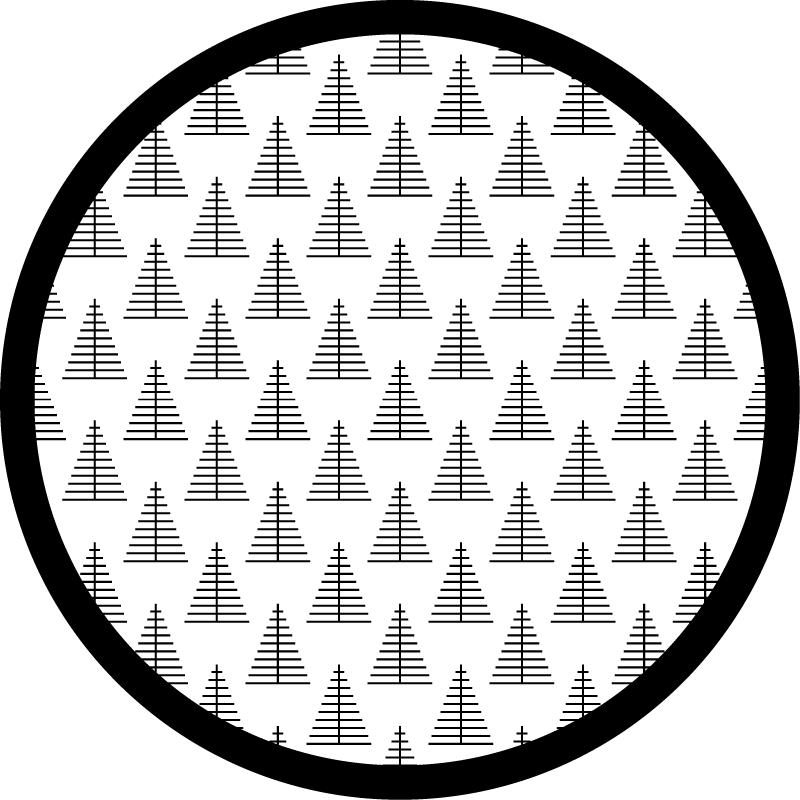Geometrische grijze bomen vinyl tapijt Scandinavisch - TenStickers
