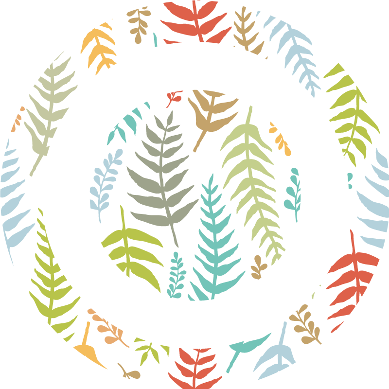 Wit bladontwerp vinyl tapijt natuur - TenStickers