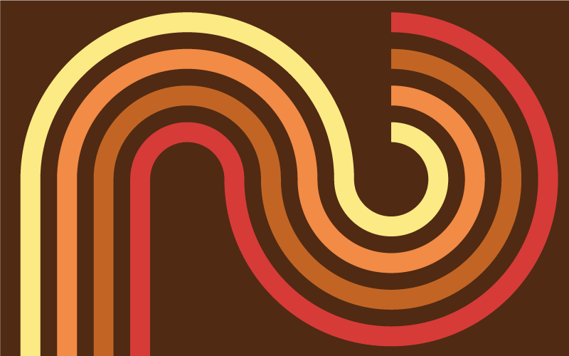 Retro strepen vinyl tapijt antiek - TenStickers