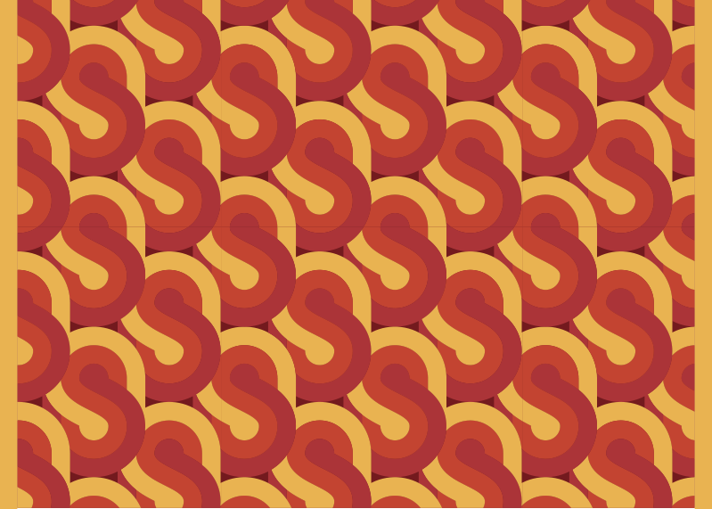 Dynamisch retro-ontwerp vinyl tapijt antiek - TenStickers