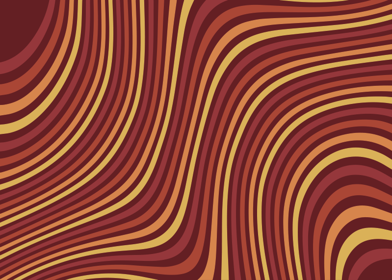 Golvende retro kleurenstroom vinyl tapijt antiek - TenStickers