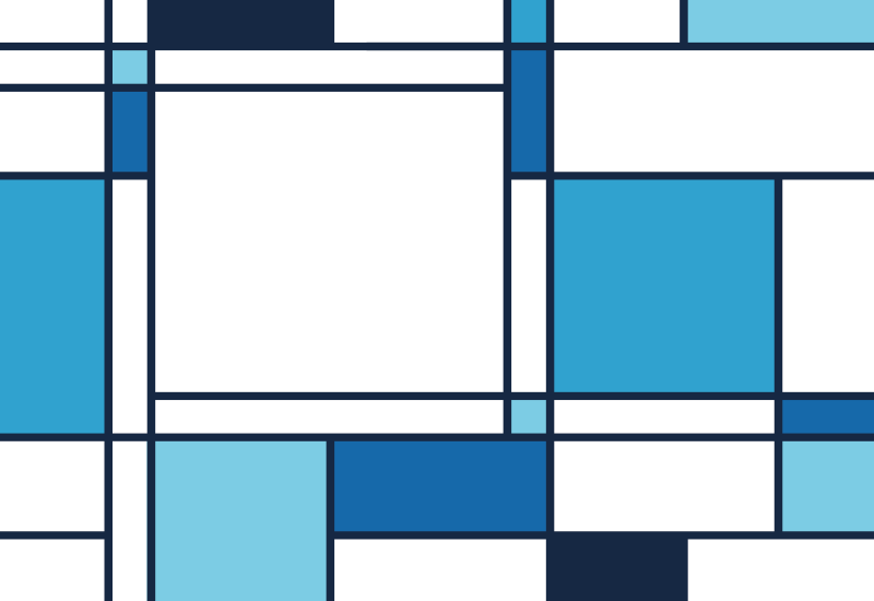 Blauw geometrisch motief vinyl tapijt modern - TenStickers