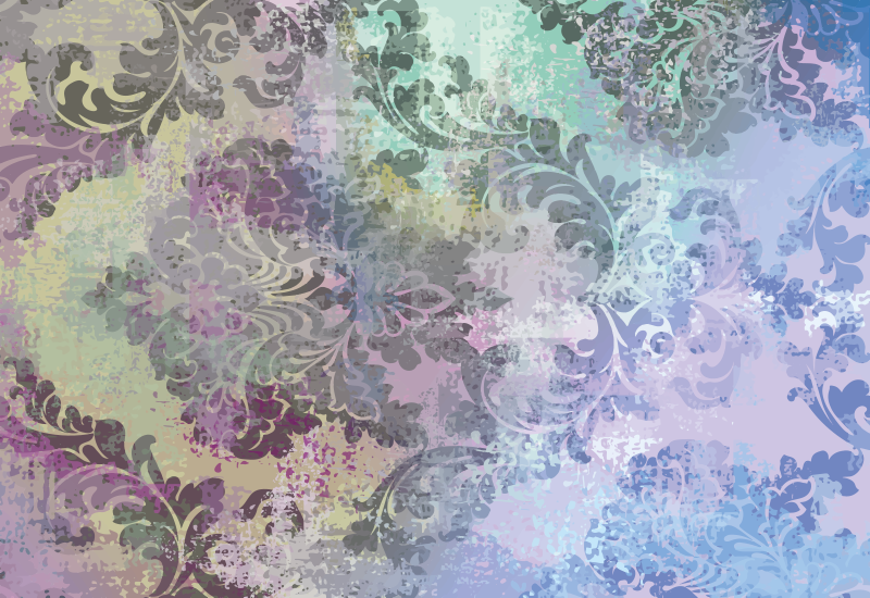 Bohemien artistiek ontwerp vinyl tapijt bloemen en planten - TenStickers