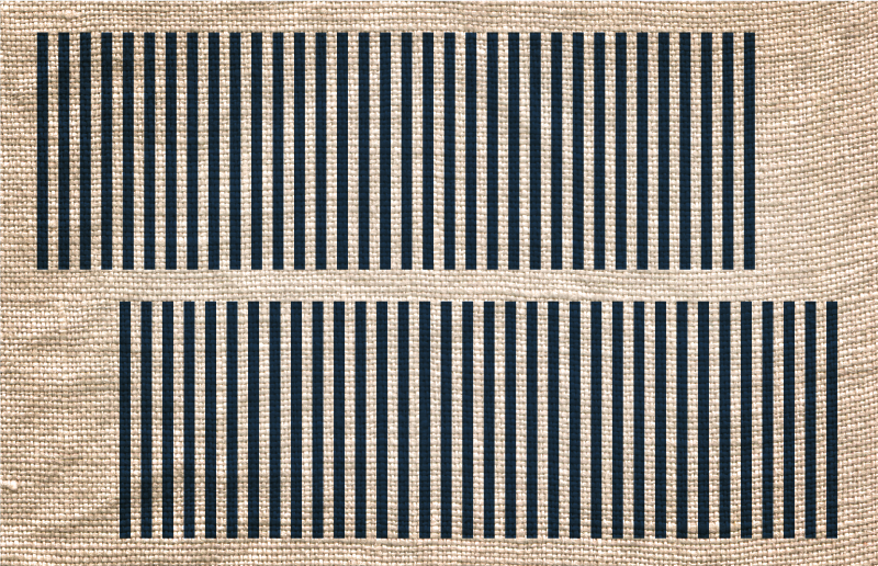 Beige gestreept patroon vinyl tapijt woonkamer - TenStickers