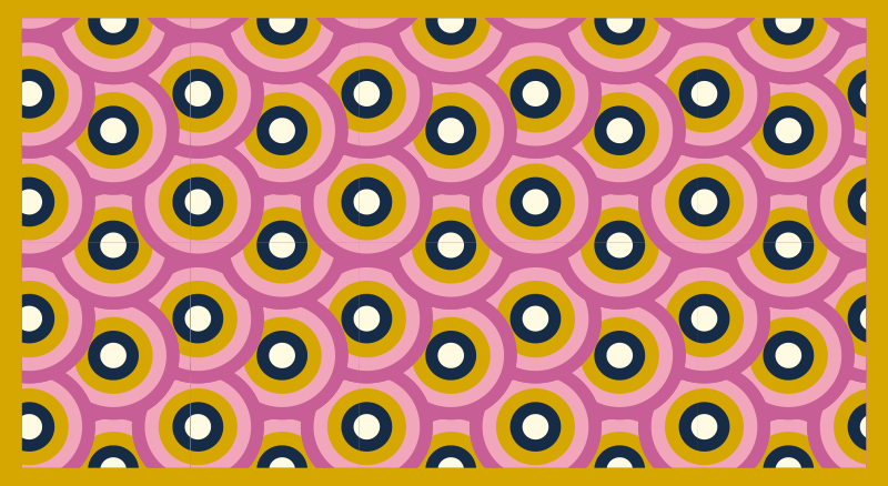 Circulaire kleurenfusie vinyl tapijt geometrisch - TenStickers