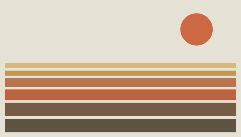 Zonsondergang strepenpatroon vinyl tapijt slaapkamer - TenStickers