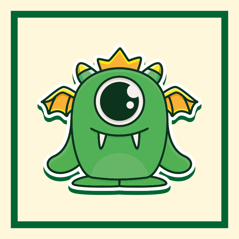 Groen babymonster vinyl tapijt voor meer kinderen - TenStickers