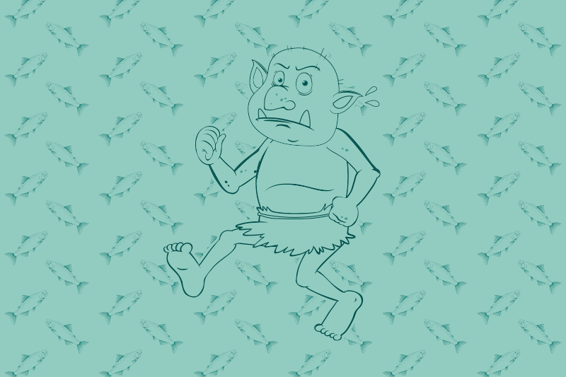 Weggelopen tekenfilmfiguur vinyl tapijt voor meer kinderen - TenStickers