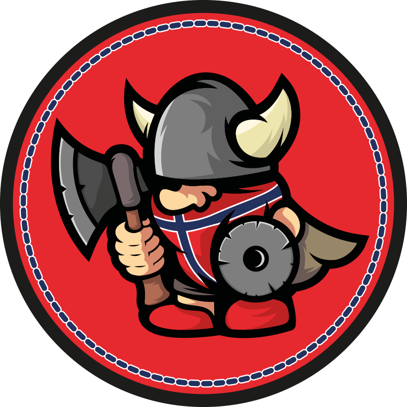 Viking krijger embleem vinyl tapijt voor meer kinderen - TenStickers