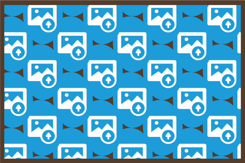 Beeldpatroon vinyl tapijt met naam - TenStickers