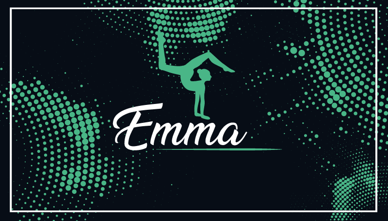 Gymnastiek met naam vinyl tapijt slaapkamer - TenStickers