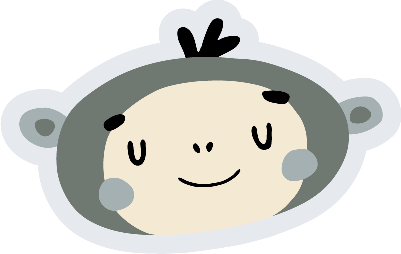 Noordse apengezicht vinyl tapijt baby - TenStickers