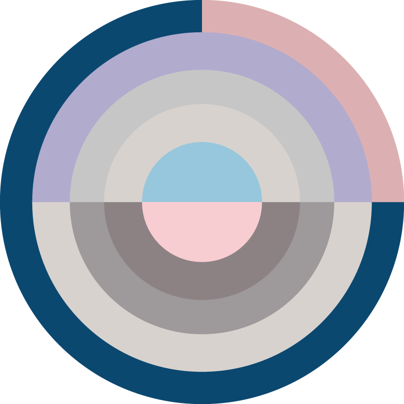 Cirkelvormig kleurenpalet vinyl tapijt modern - TenStickers