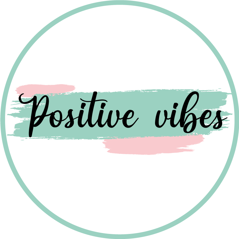 Positieve vibes vinyl tapijt zinnen en teksten - TenStickers