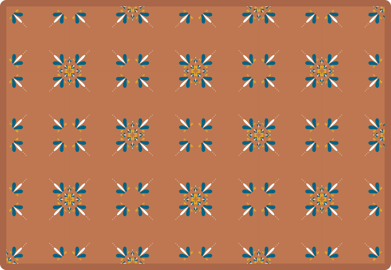 Bloemmotief blush vinyl vloerkleed keuken - TenStickers