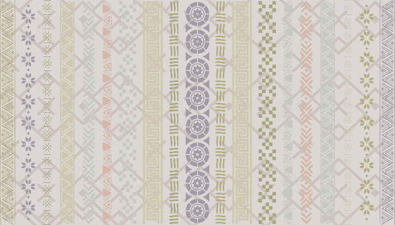 Geometrisch patroon vinyl vloerkleed keuken - TenStickers