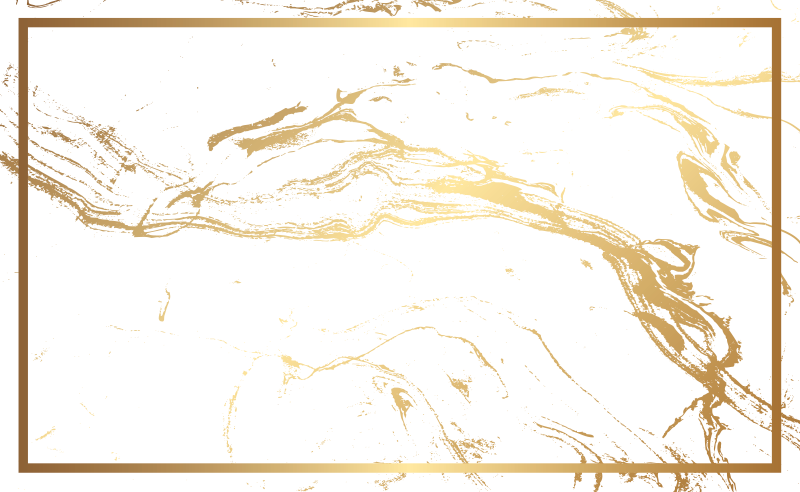 Wit en goud marmereffect vinyl vloerkleed keuken - TenStickers