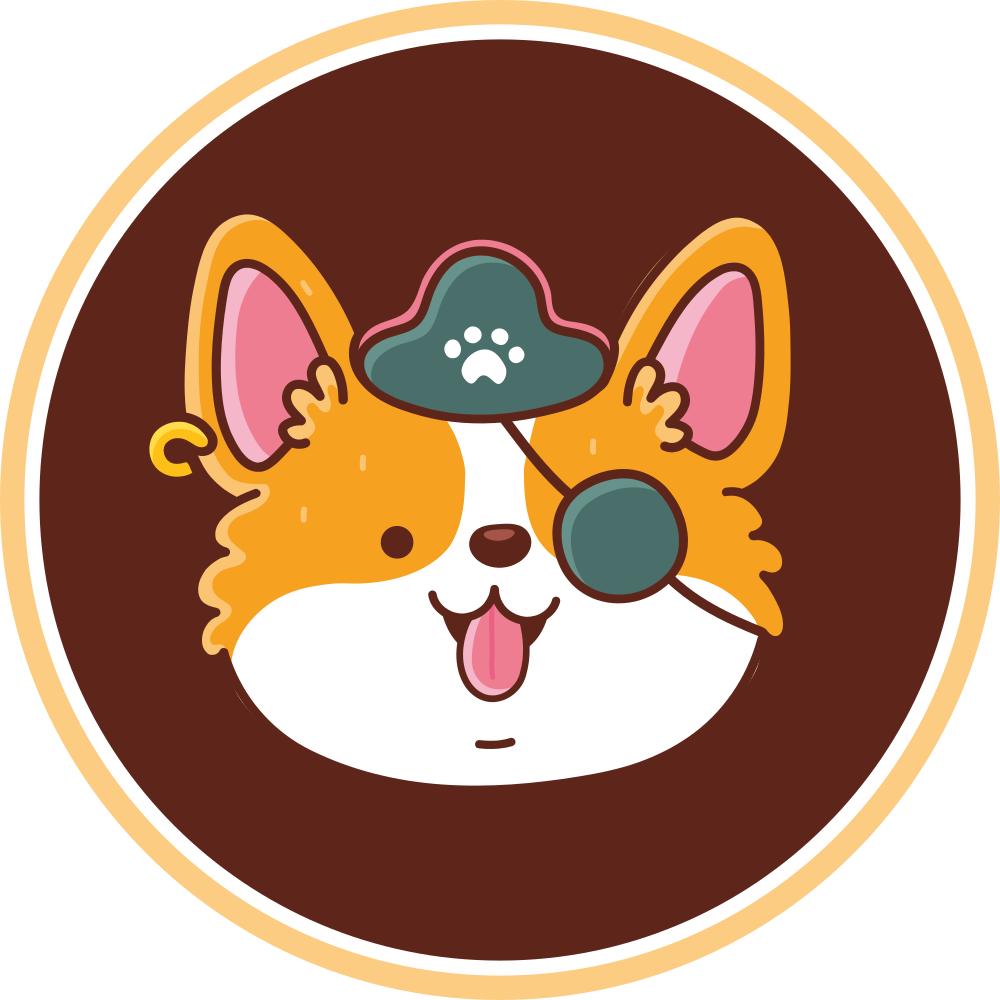 Corgi kapitein embleem vinyl tapijt modern - TenStickers