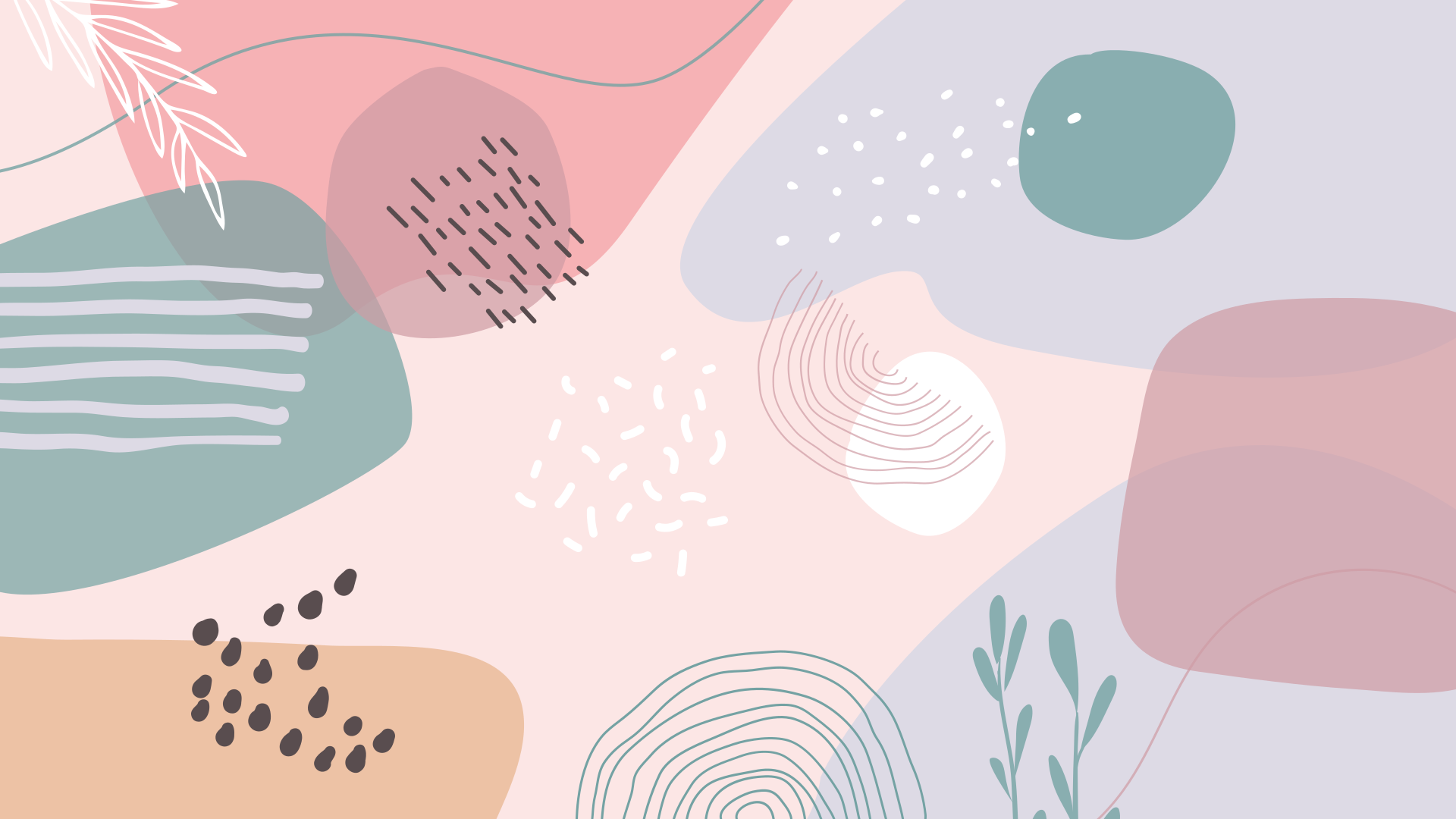 Abstracte zachte vormen vinyl tapijt modern - TenStickers