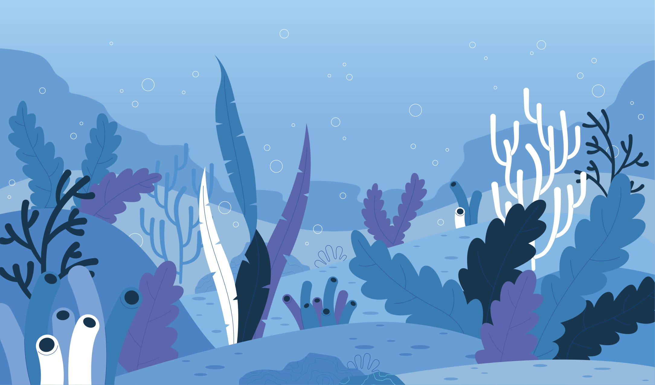 Onderwaterlandschap vinyl tapijt natuur - TenStickers