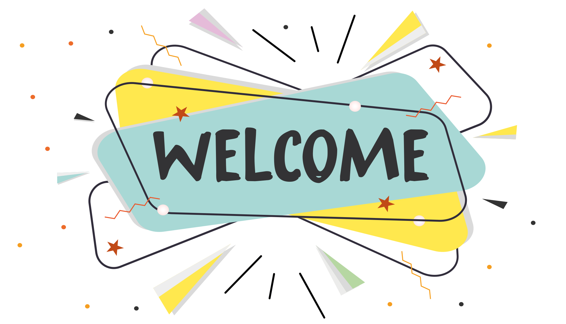 Abstract welkom vinyl tapijt ontvangst hal - TenStickers