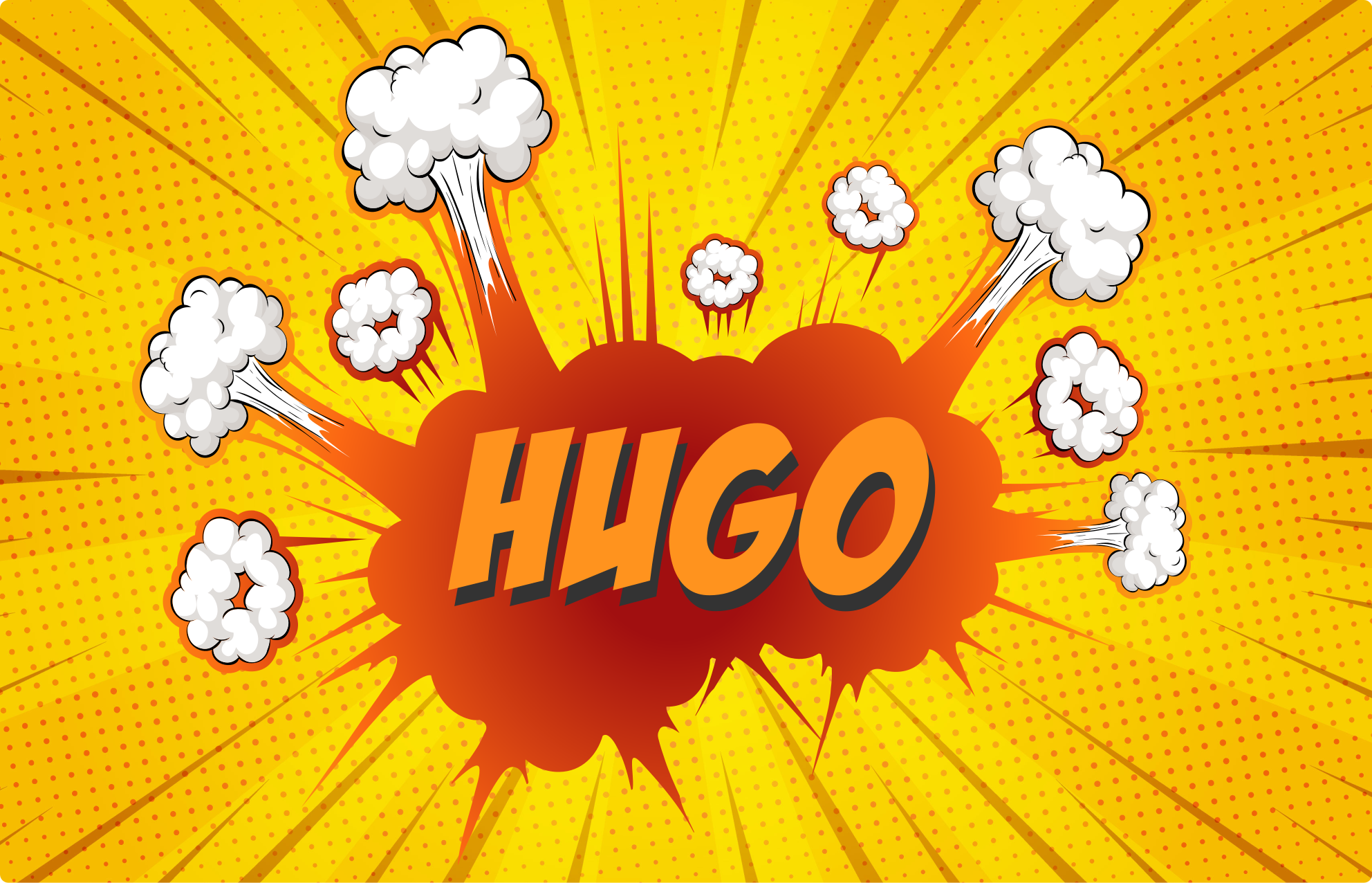 Vinyl tapijt met naam comic explosie met naam - TenStickers