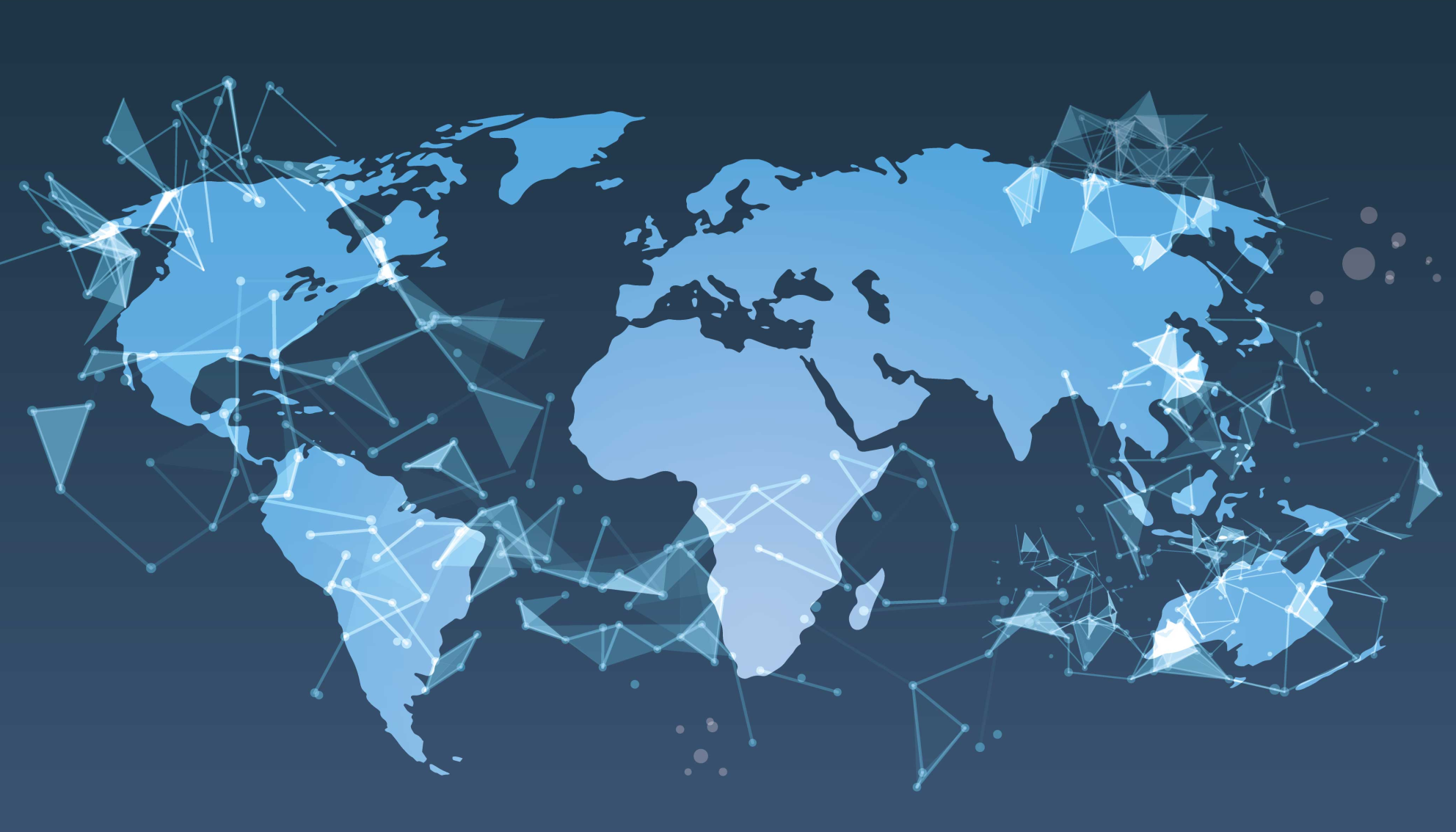 Vinyl tapijt wereldkaart geometrische wereldkaart - TenStickers