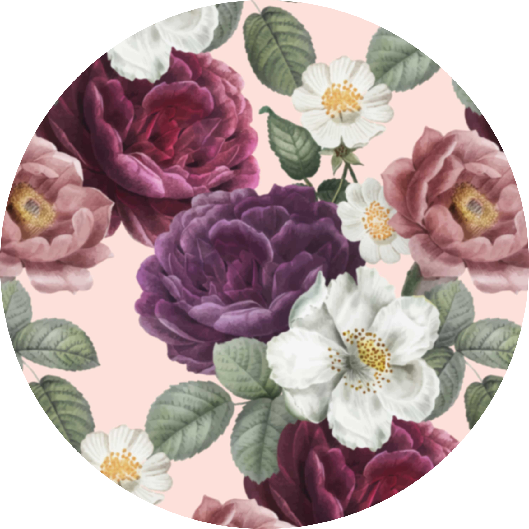 Vinyl tapijt bloemen en planten elegant bloemenarrangement - TenStickers