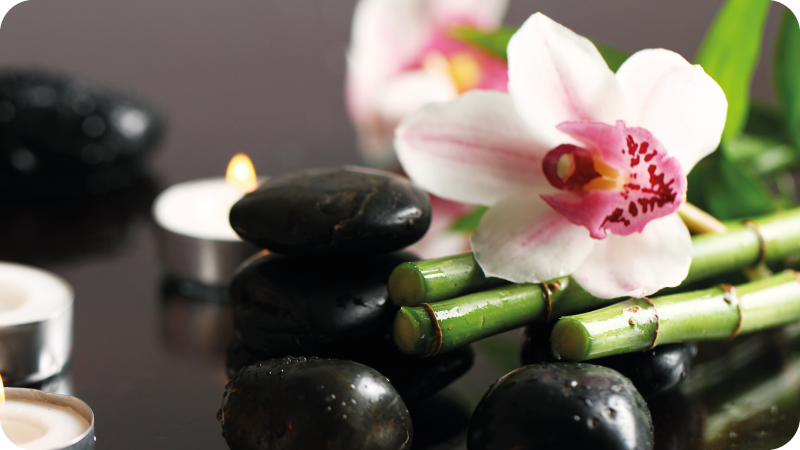 Orchideeënsereniteit vinyl tapijt natuur - TenStickers