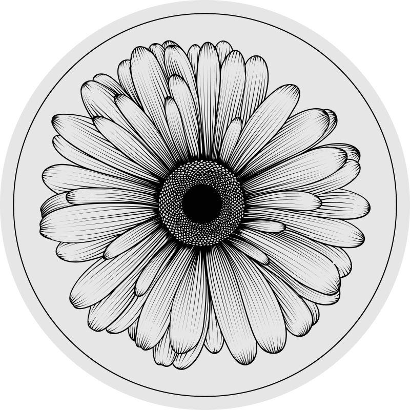 Vinyl tapijt bloemen en planten gedetailleerde illustratie - TenStickers