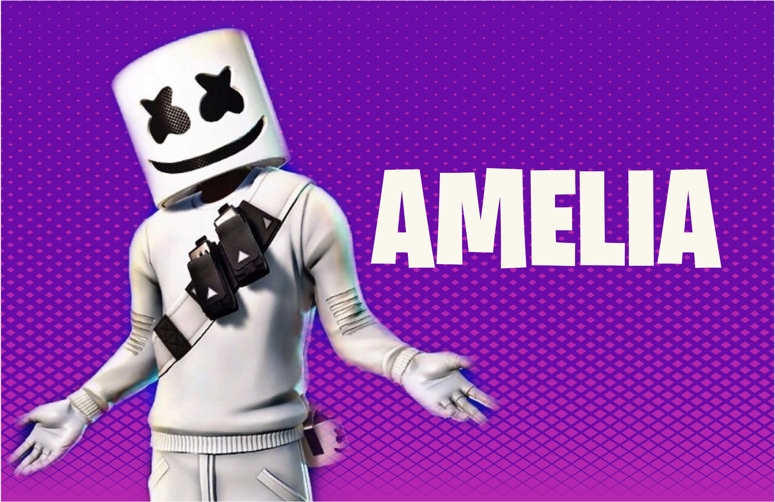 Dj-figuur met naam vinyl tapijt tiener - TenStickers